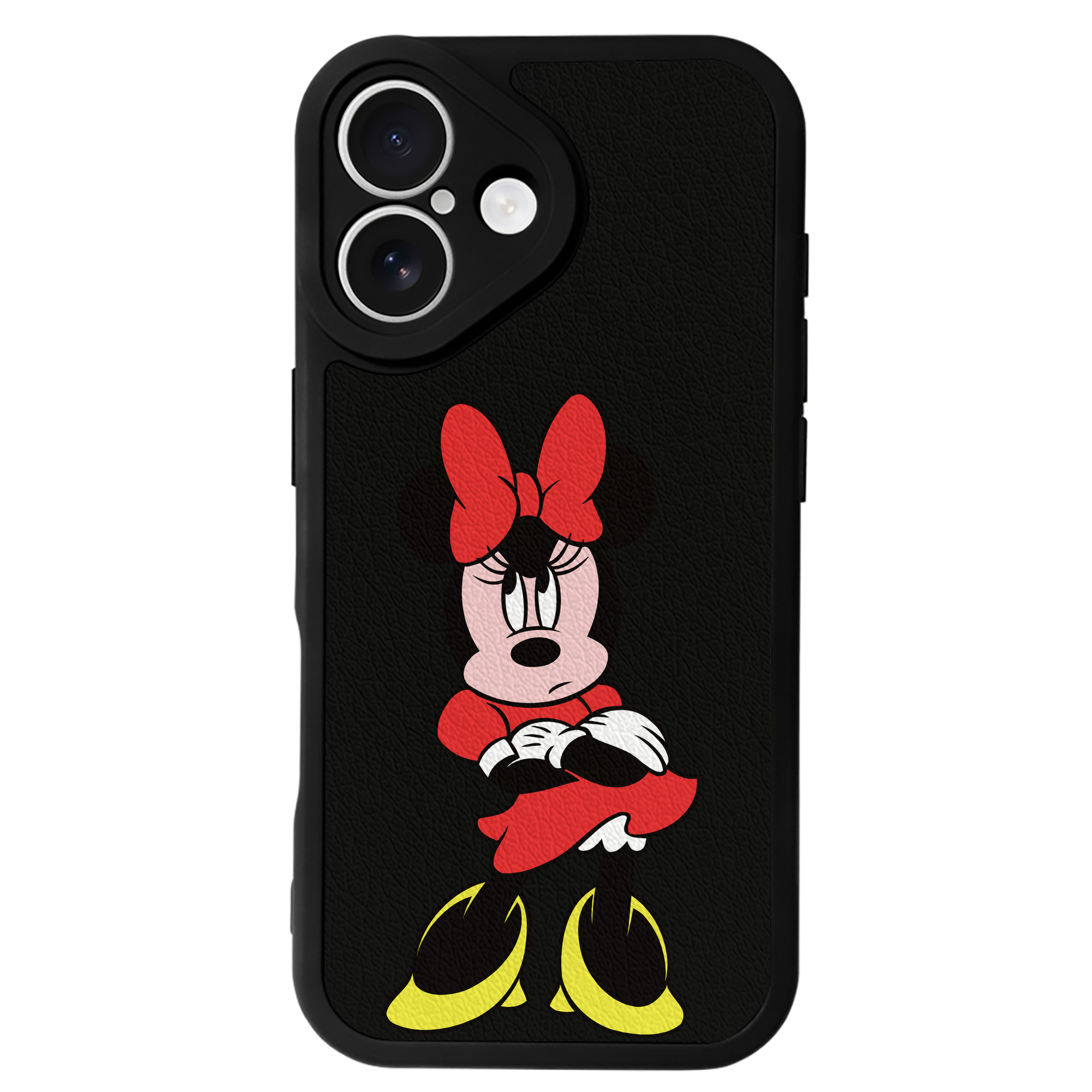 （画像用） ミッキーマウス Mickey Mouse 【iPhone 16シリーズ対応】シリコンスマホケース（レザー調） 材質：シリコン